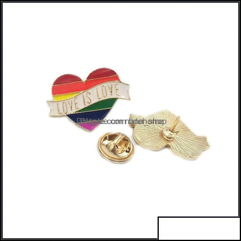 Pins Brooches Jewelry Rainbow Color Enamel Lgbt For Women Men Gay Lesbian Pride Lapel Pins Badge Fashion In Bk 306 T2 Drop Delivery 2021