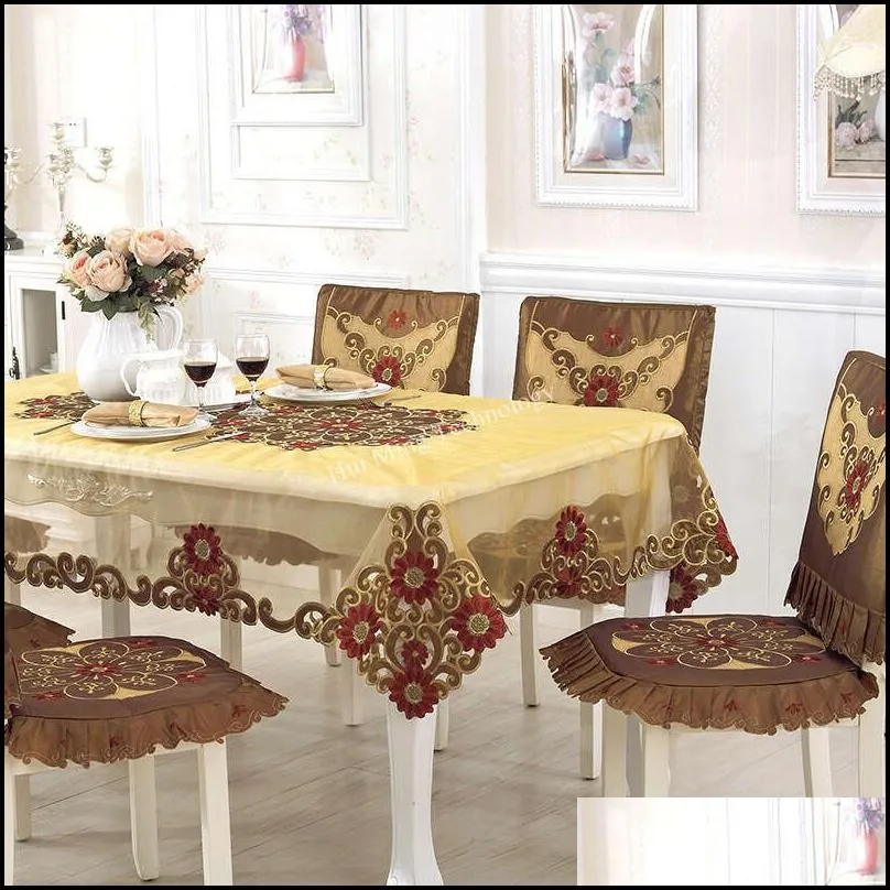 table cloth table cloth table cover lace european garden elegant embroidered dining tablecloth flower peony chair cover wedding dust