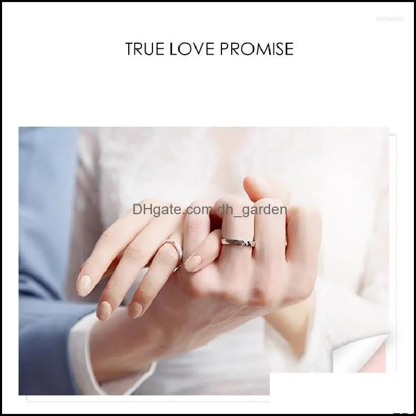 cluster rings s925 silver couple gold ring for woman teens diamond luxury fine jewelry name custom wedding gift