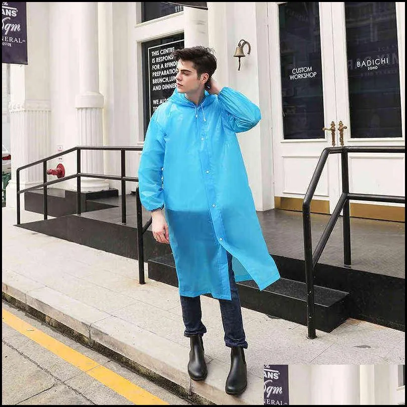 reusable raincoat women rainwear men poncho impenetrable poncho eva rain jacket plastic fashion rain cover hooded capa de chuva