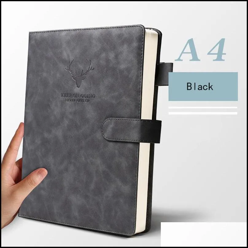 notepads a4 notebook ultrathick thickened notepad business soft leather work meeting record book office diary sketchbook students