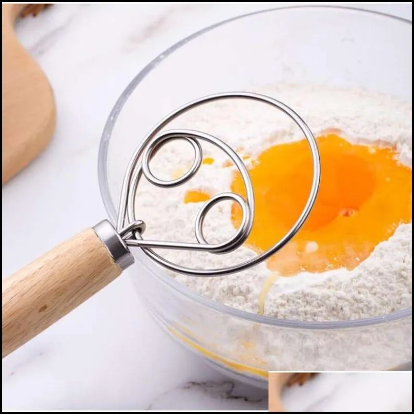 dough whisk mixer blender tools bread flour egg beater stainless steel dutch style danish cake dessert admixer kitchen tool sn4182