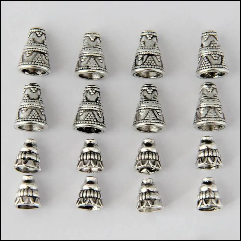 10pcs nepal tibetan sliver tee pagoda 3 hole beads buddha head spacer end beads fit handmade diy jewelry findings accessories