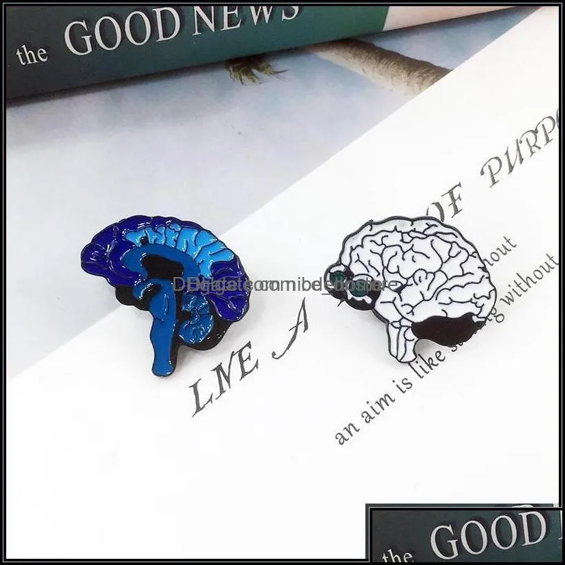 Pins Brooches Jewelry Human Organs Pins Brooces Anatomical Brain Neurology Heart Lung Badge Brooch For Women Men Lapel Pin Drop Delivery