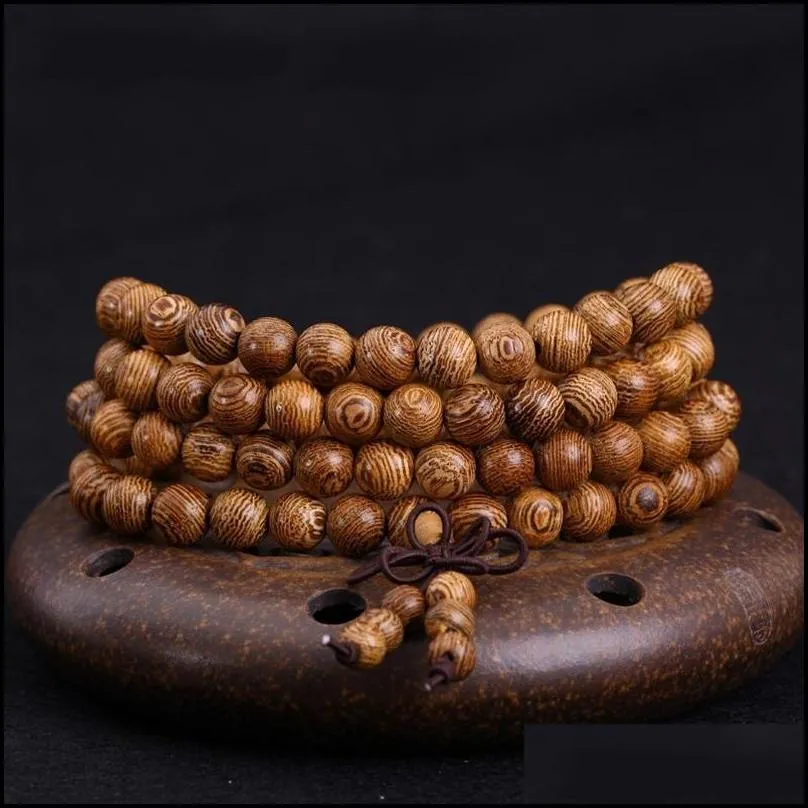 108 x0 8cm prayer beads tibetan buddhist mala buddha bracelet rosary wooden bangle jewelry