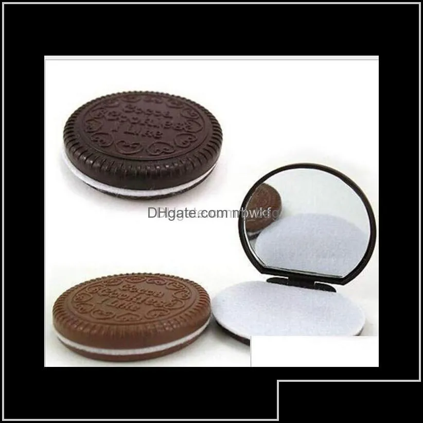 Mirrors Decor Home Gardenjapan Style Mini Cute Cocoa Compact Pocket Portable Hand Mirror With Comb Makeup Tools 2 Colors I Like Drop