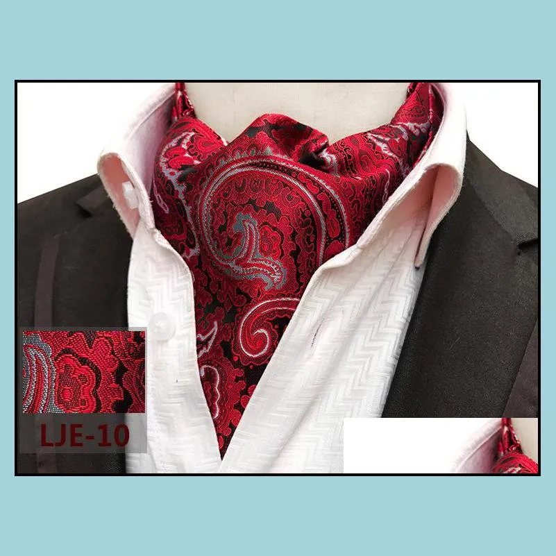 men wedding formal cravat fashion retro paisley cravat british style gentleman silk scarves neck ties suit scarves business necktie