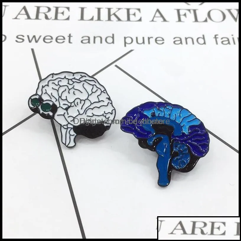 Pins Brooches Jewelry Human Organs Pins Brooces Anatomical Brain Neurology Heart Lung Badge Brooch For Women Men Lapel Pin Drop Delivery