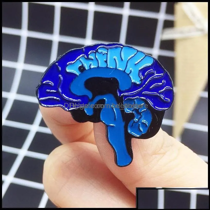 Pins Brooches Jewelry Human Organs Pins Brooces Anatomical Brain Neurology Heart Lung Badge Brooch For Women Men Lapel Pin Drop Delivery