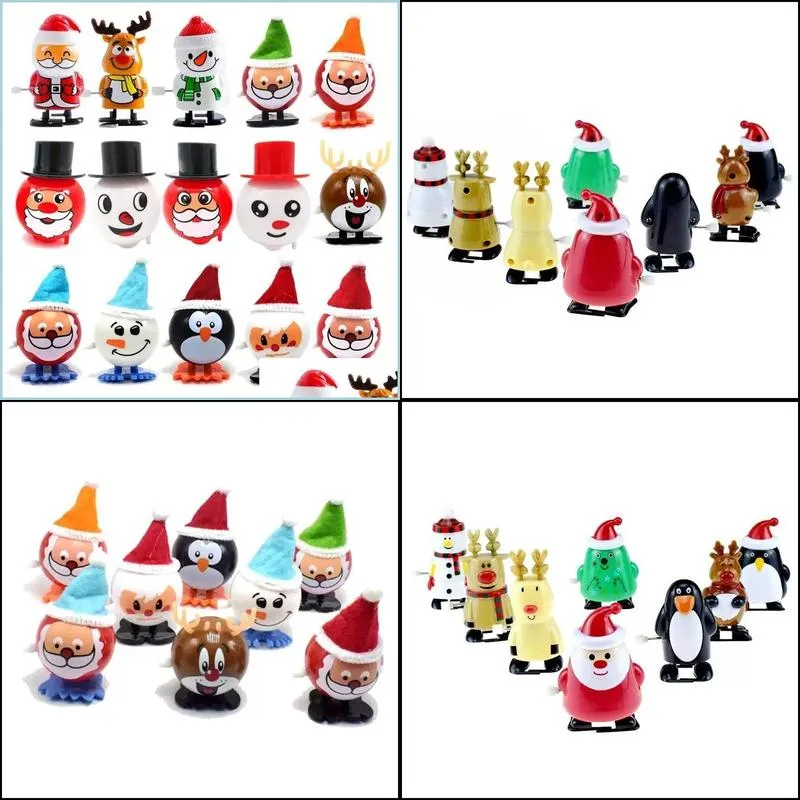 ups electronic pets windup and winding walking santa claus elk penguin snowman clockwork toy christmas child gift toys