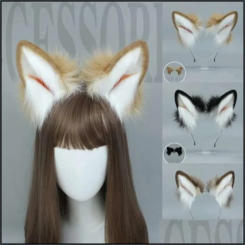 party supplies l93f creative shiba inu animal ear headband tail set simulation custom for halloween