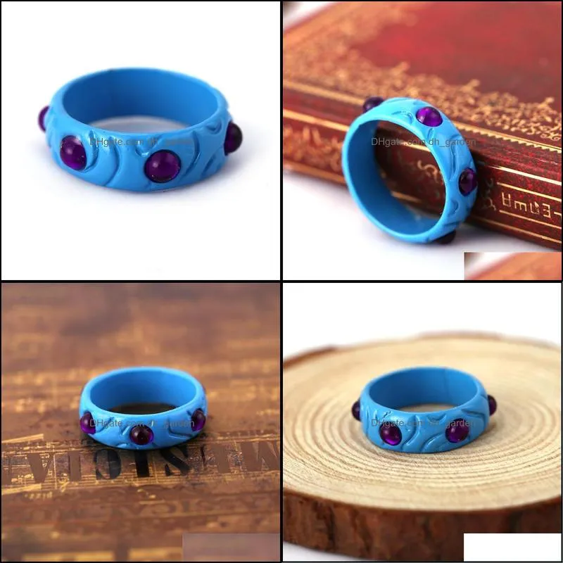 cluster rings store jewelry dota 2 blue zinc alloy ring cosplay accessories for fans size 8 wholesale retailcluster brit22