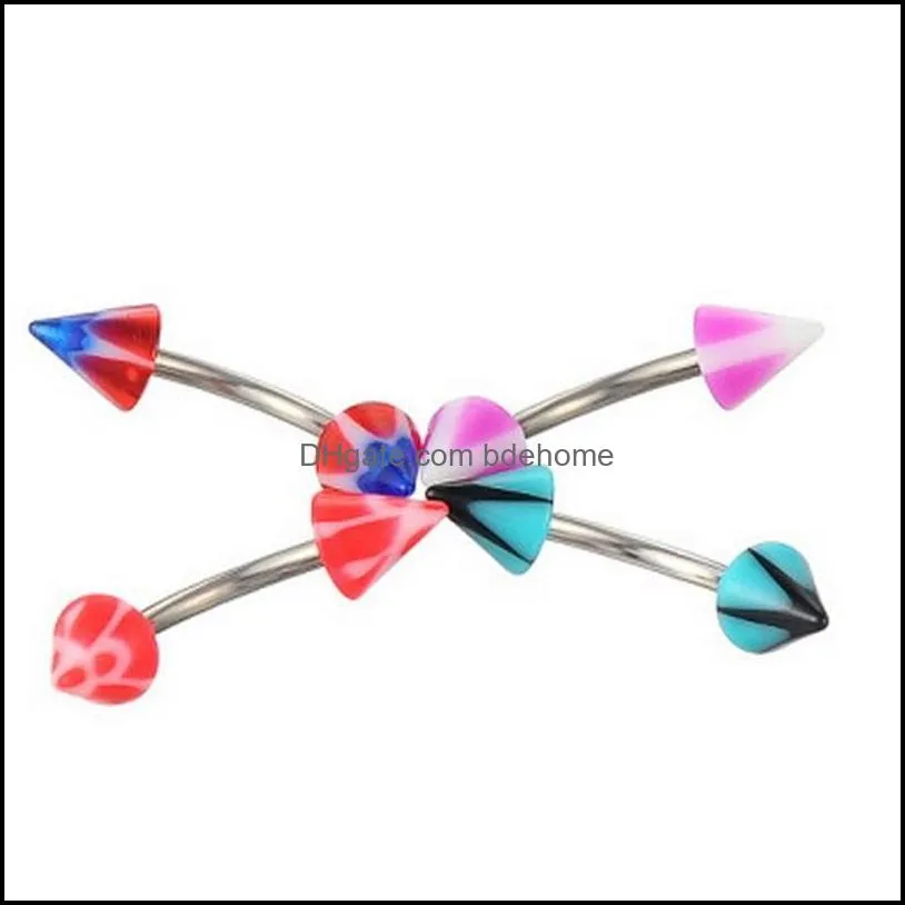 Wholesale Promotion 110Pcs Mixed Models/Colors Body Jewelry Set Resin Eyebrow Navel Belly Lip Tongue Nose Piercing Bar Rings 4Tei5