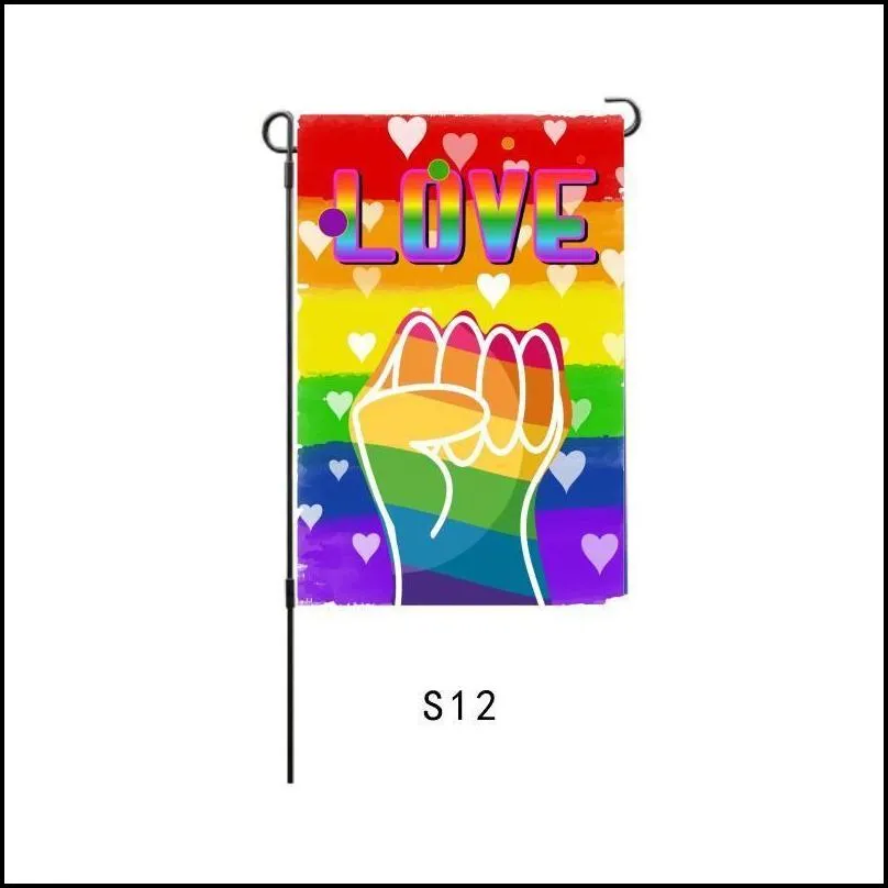 30x45cm rainbow flags holiday banners lgbt gay garden decorations pride flags