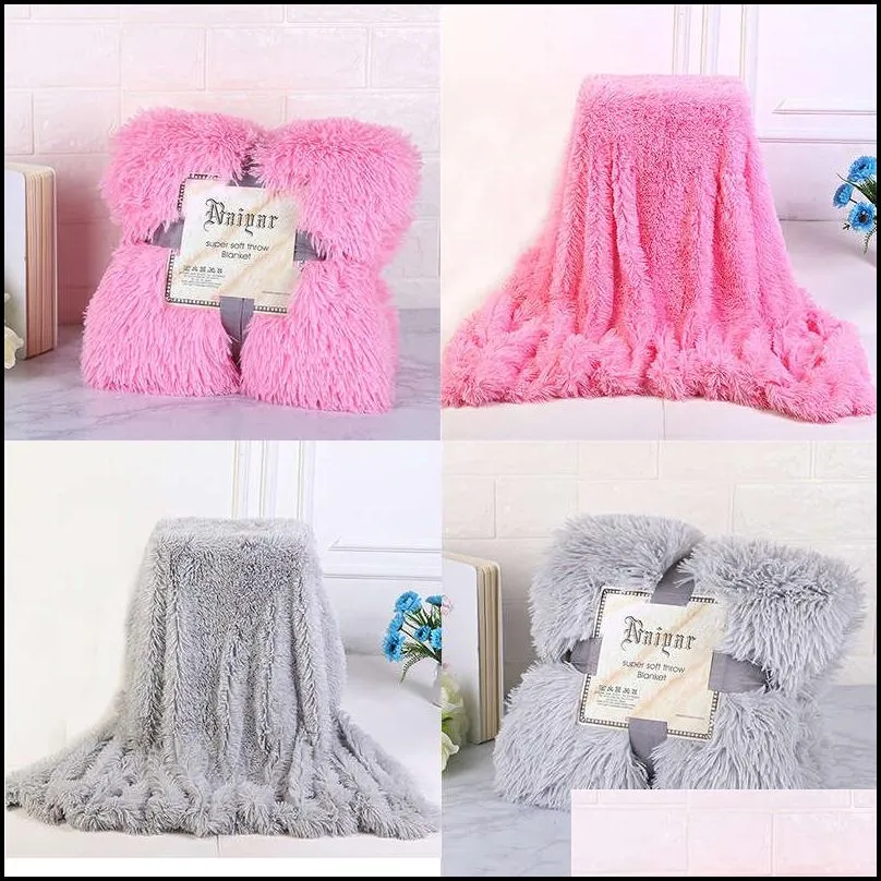 fleece blankets fluffy plush throw blanket air conditioningblanket solid wedding bedspreads bedding supplies 13 colors 2pcs wll801
