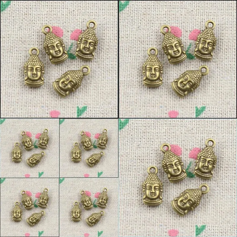 20pcs antique bronze plated charms pendant zinc alloy buddha charm vintage jewelry findings accessories parts