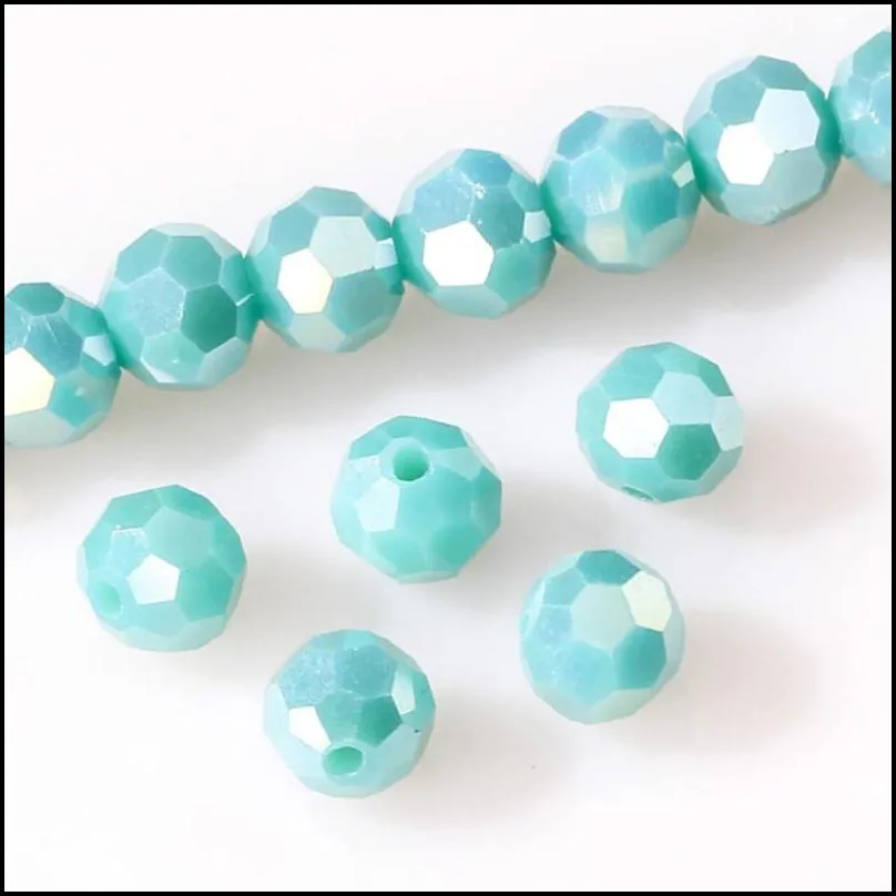 3 4 6 8 mm crystal cut glass round beads cristal faceted beautiful transparent strand beads diy components for needlework