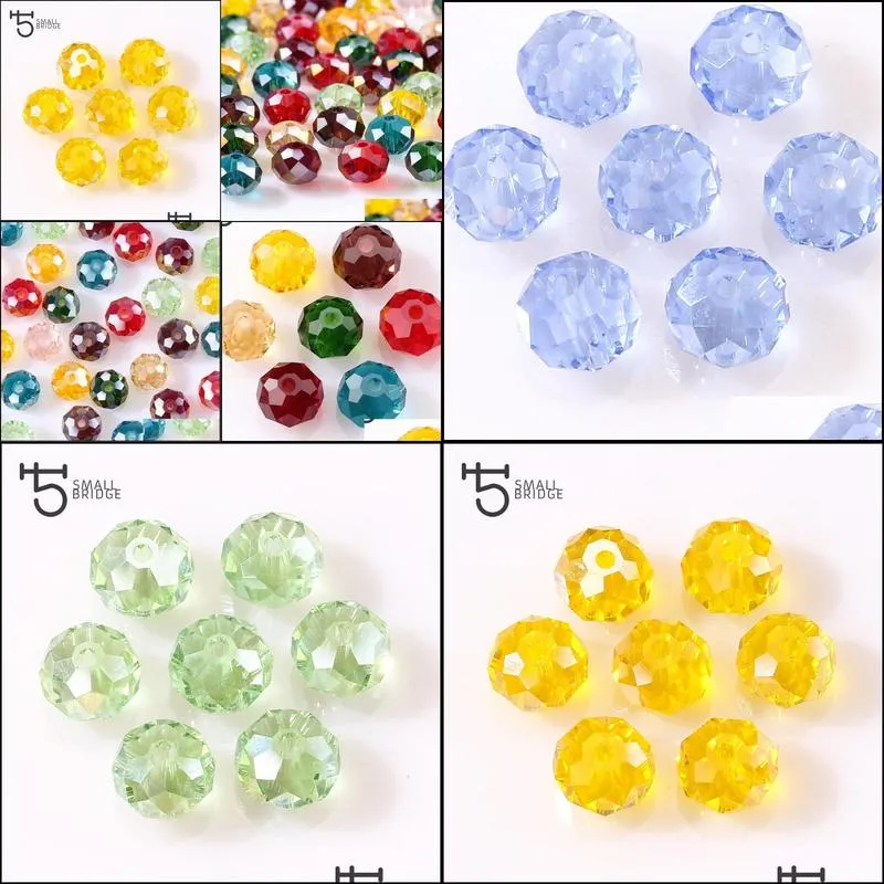 4 6 8mm czech loose rondelle crystal beads for jewelry making diy needlework ab color spacer faceted glass beads wholesale