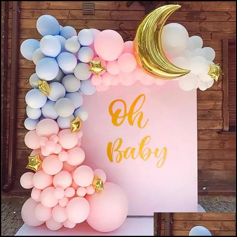 party decoration macaroon balloons garland latex ballons arch happy 1st birthday decor kids adult wedding baloon chain oh baby shower