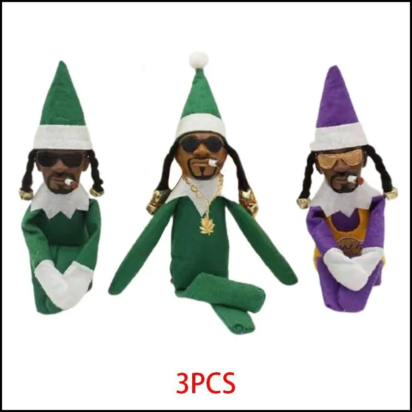 snoop on a stoop christmas elf doll spy on a bent toys festival party decor home resin ornaments figurines year gifts 220809