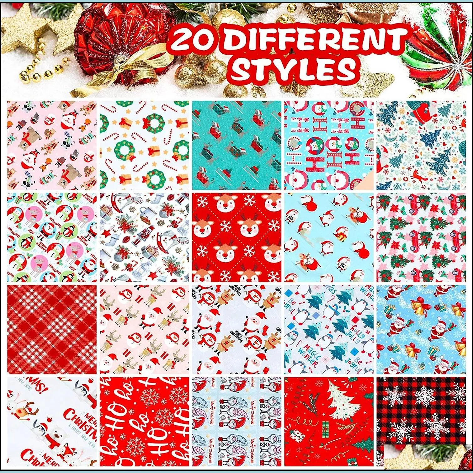 20 pack christmas dog bandana snowman snowflake elk plaid pets scarf triangle bibs new year dog bandanas for small medium dogs cats