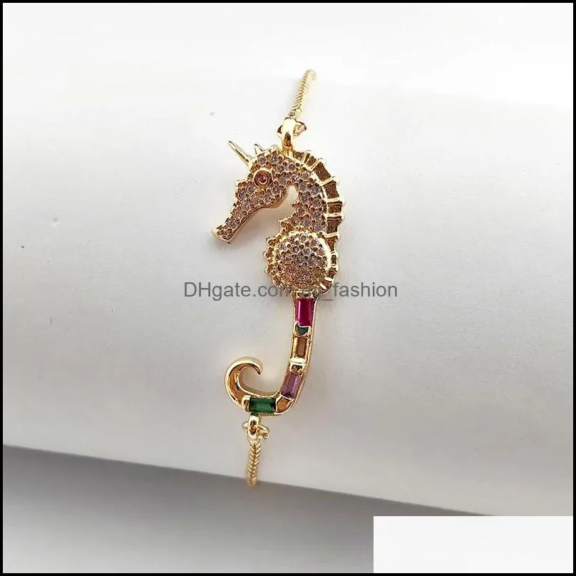 romantic high quality micro pave cz crystal ship anchor/ fishbone charm bracelet for women jewelry gift bg325