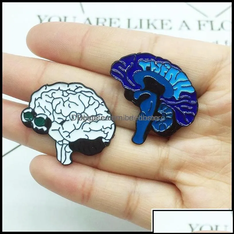 Pins Brooches Jewelry Human Organs Pins Brooces Anatomical Brain Neurology Heart Lung Badge Brooch For Women Men Lapel Pin Drop Delivery