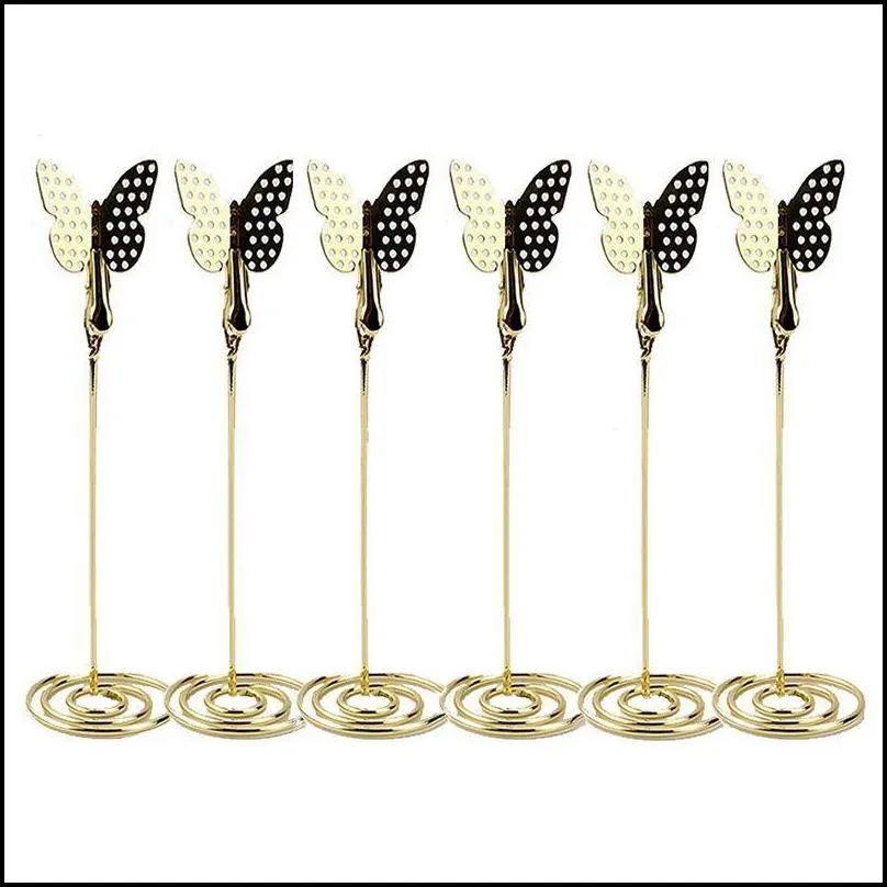 notes memo clips holders with alligator and butterfly shape po holder stand place card for wedding party favors 6