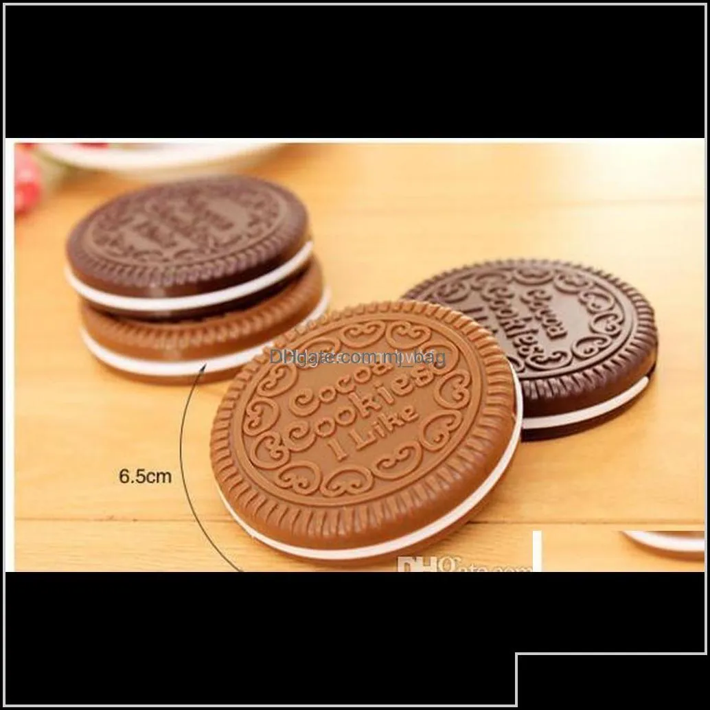 Mirrors Decor Home Gardenjapan Style Mini Cute Cocoa Compact Pocket Portable Hand Mirror With Comb Makeup Tools 2 Colors I Like Drop