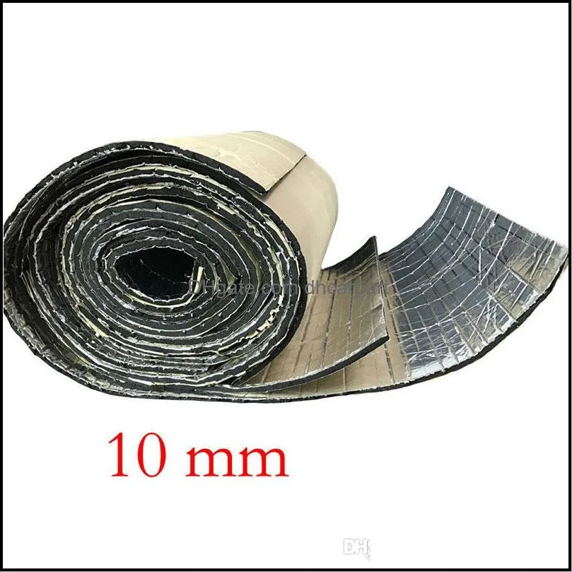 2 roll 100x50cm car noise sound proofing deadening insulation heat 10mm foam glass fibre auto interior accessories