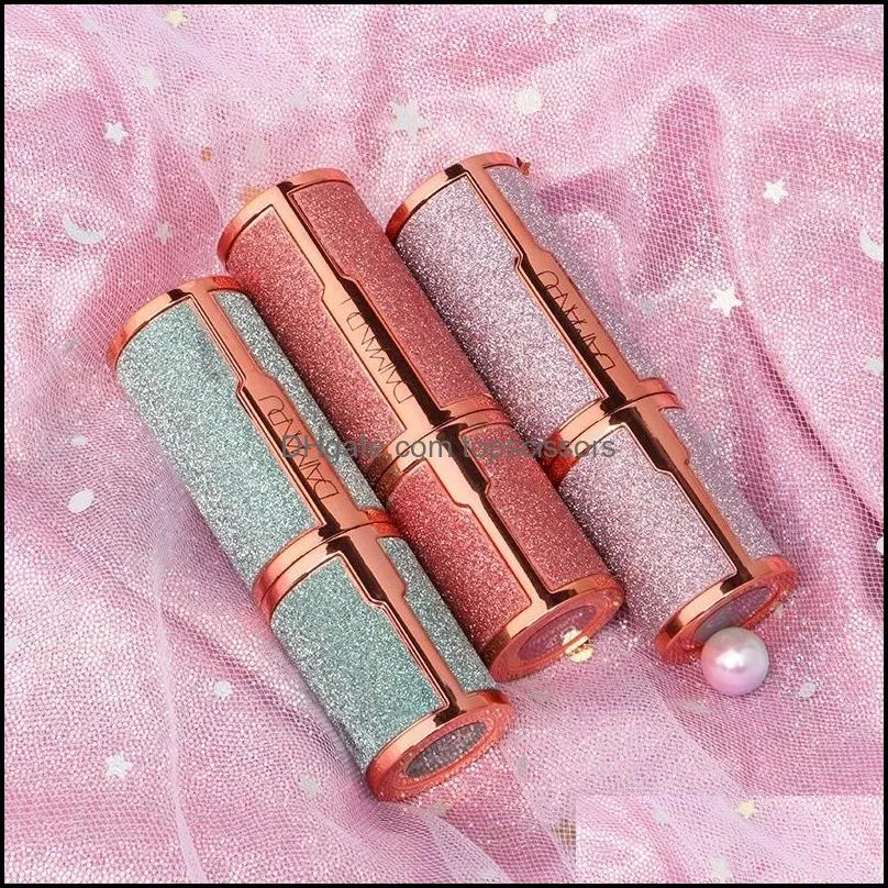 glitter matte lipstick waterproof long lasting temperature change diamond lipstick non stick red pink lip tint makeup cosmetic