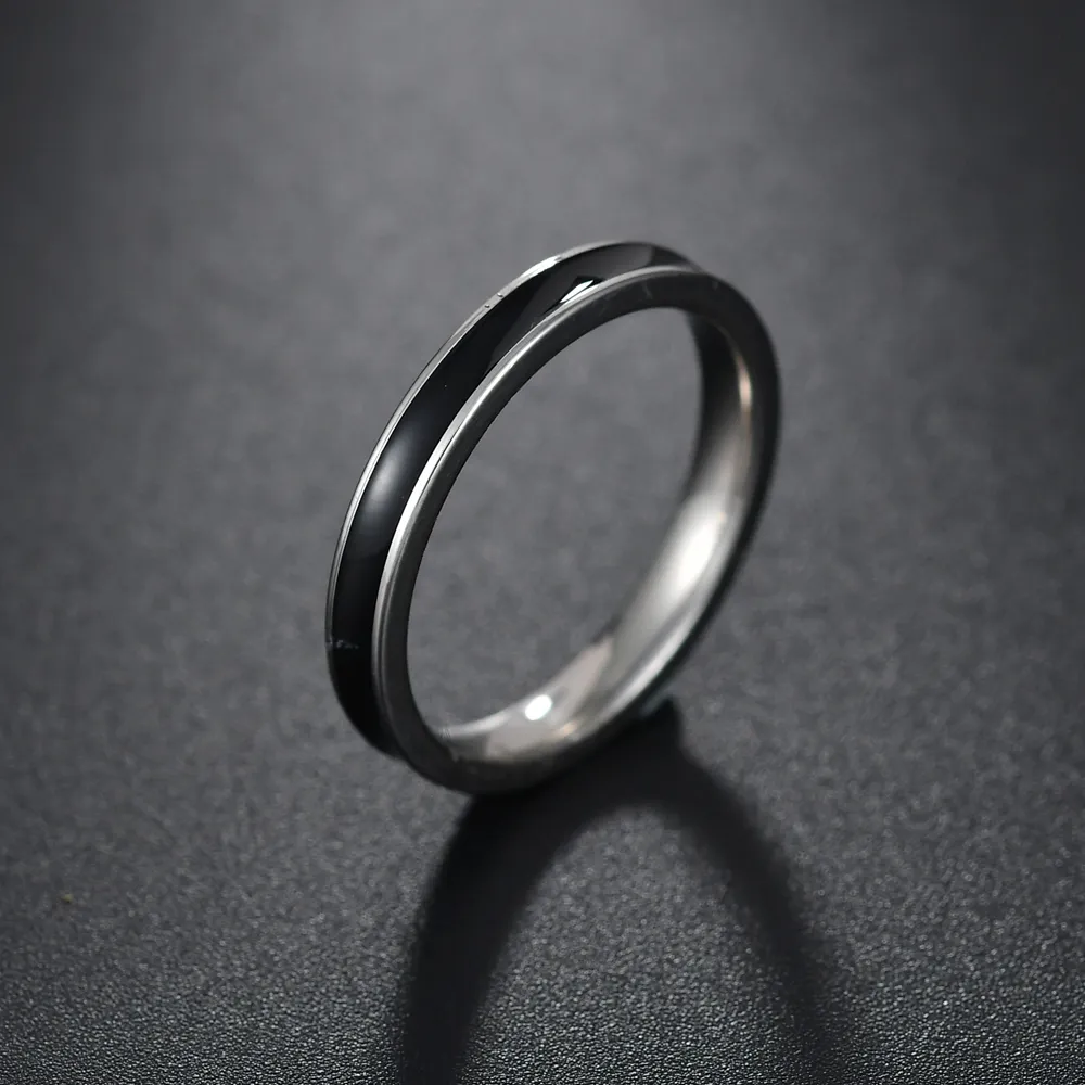 romantic 4/6/8/12mm titanium stainless steel couple ring lover fluorescence wedding rings for women men size rings