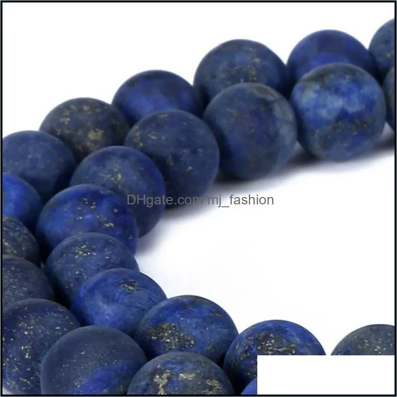 8mm fctory price 4 6 8 10 12 mm natural stone dull polish matte lapis lazuli round loose beads jewelry making diy