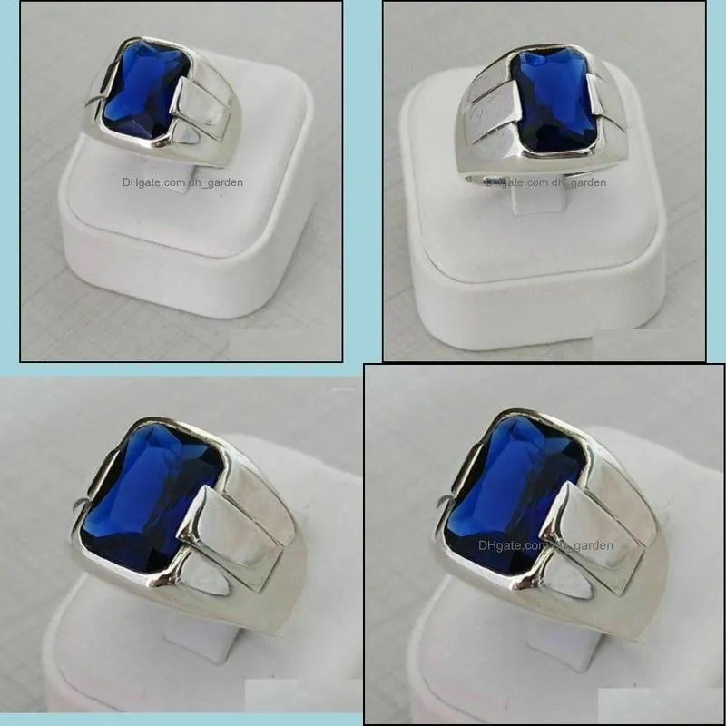 cluster rings turkish handmade 925 sterling silver jewelry sapphire mens ringcluster brit22