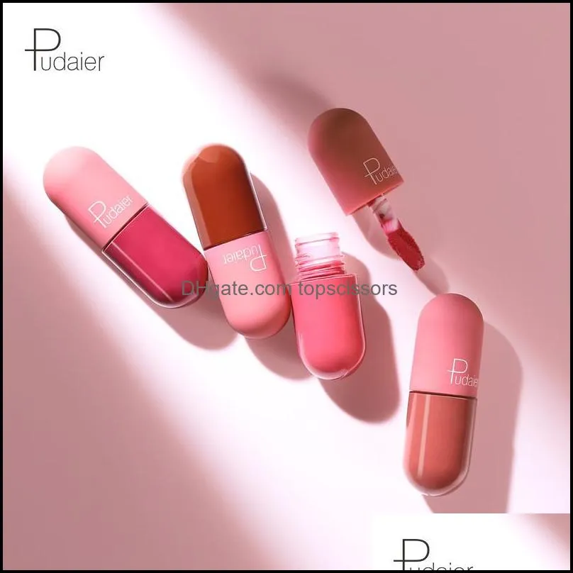 pudaier mini liquid lipstick portable professional makeup full portable lipsticks for lips make up tint lip gloss matte lipstick 6pcs