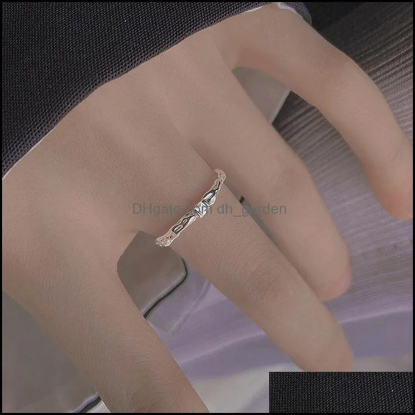 cluster rings 925 sterling silver open ring female korean simple square diamond trendy fashion anniversary giftcluster brit22