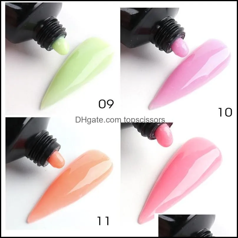 15ml luminous uv gel glow nail art liquid polish dipping gel phosphor acrylic powder for carving extension pigment nails tools 12pcs