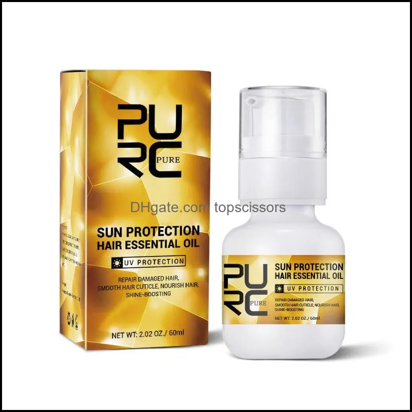 purc uv sun protection hair  oil spray 60ml smooth nourish styling repair hairs care products