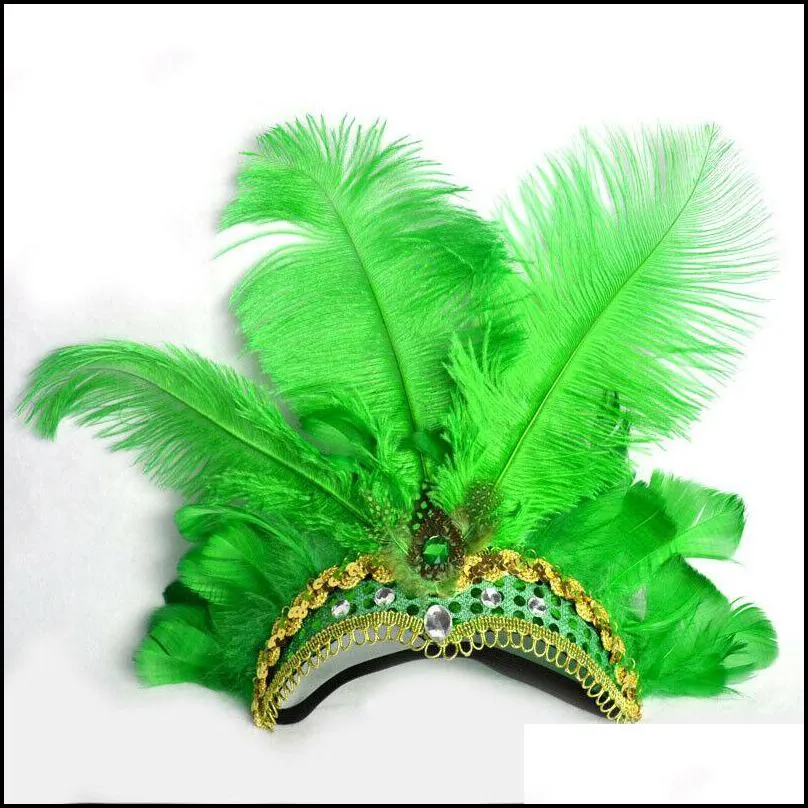 christmas decorations 2021 feather headbands flapper sequin dress accessories costume hairband headpiece women ladies fashion party