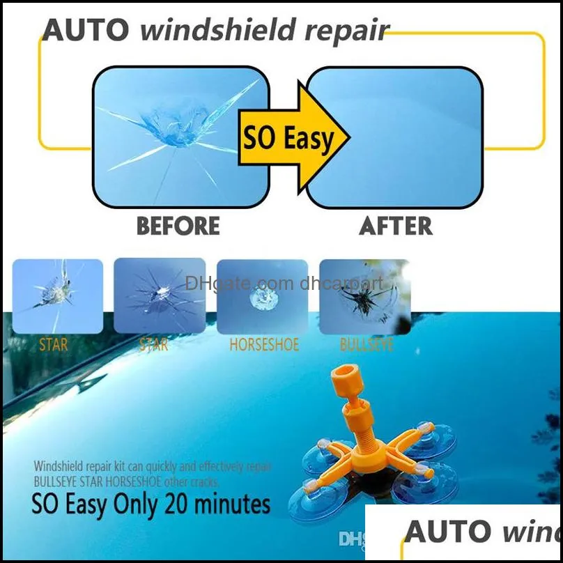 1 set car windshield glass scratch repair kits window repair tools windscreen crack restore window screen polishing carstyling