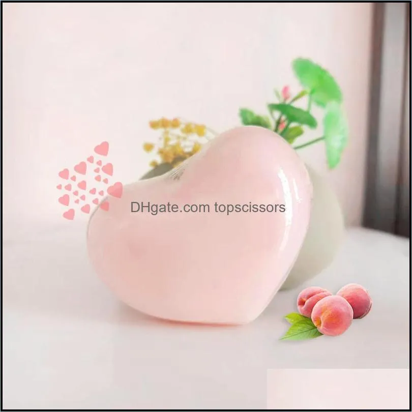 pp soap peach pink whitening handmade soaps bleaching brighten buttock private parts skin cleaning oil control bath body care 80g