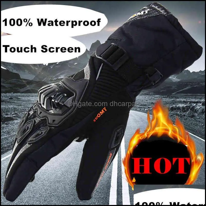 suomy motorcycle gloves winter 100 waterproof moto keeping warm motorcycle racing men moto gloves