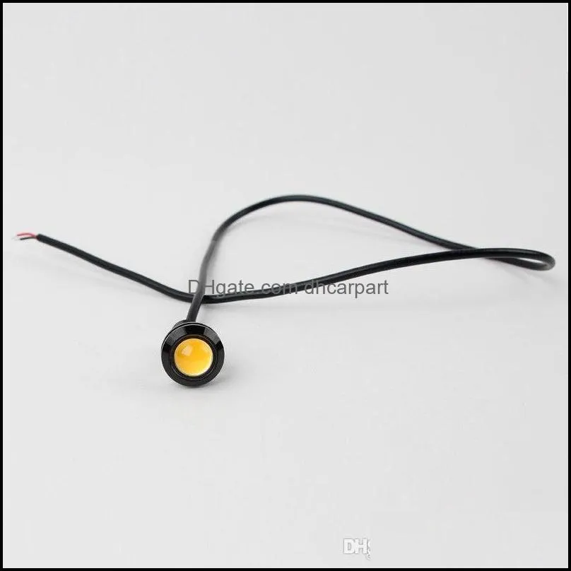 10x 9w 12v 24v 18mm led  eye light car fog drl daytime reverse parking signal yellow amber