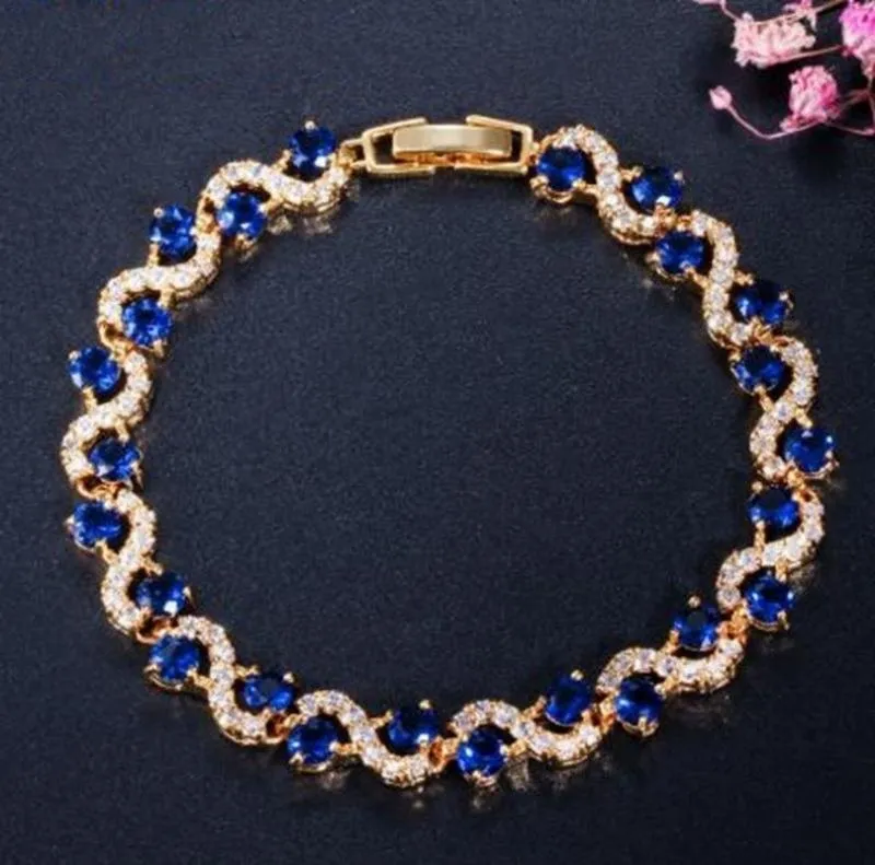 shiny rhinestone chain bracelet give women fashion party jewelry anniversary gifts bracelets