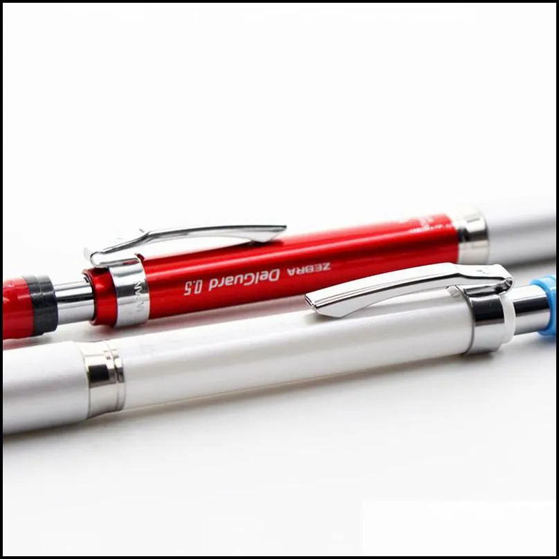 ballpoint pens 1pcs japan zebra mechanical pencil delguard ma86 activity metal rod low center of gravity prevent lead break 0 3/0 5mm1