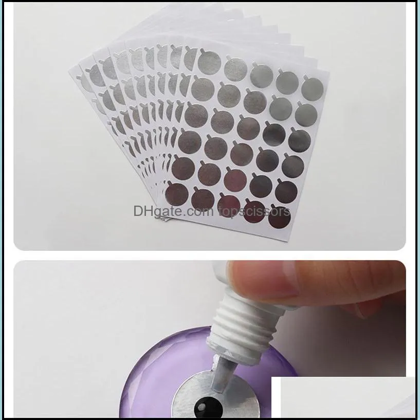 300pcs/set disposable sticker pallet eyelash glue holder paper eyelashes extension pads stickers stand on lash supplies