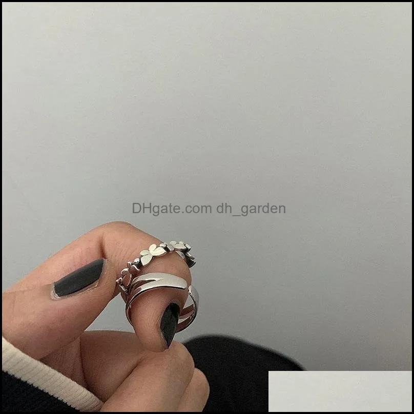 cluster rings kinel authentic 925 sterling silver belt buckle pattern vintage finger for women minimalist korea jewelry accessoriescluster
