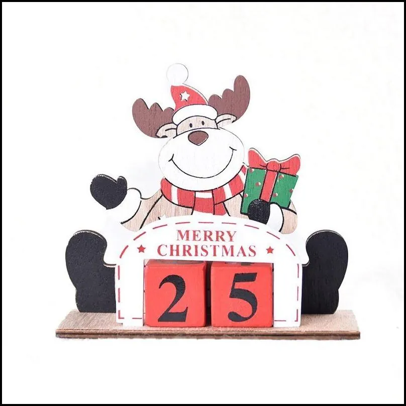 christmas decoration creative wooden calendar countdown desktop ornament christmas gift for kids new year gifts