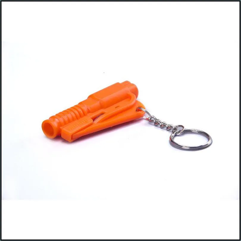 life saving hammer key chain rings portable self defense emergency rescue car accessories seat belt window break tools safety glass breaker mini keychains