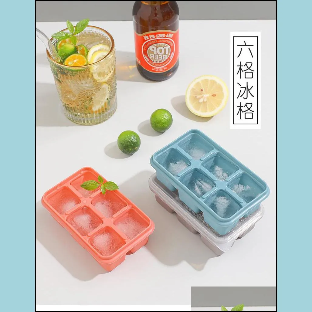 artifact making household silicone tray with lid making box ice cameo cube mold 220610